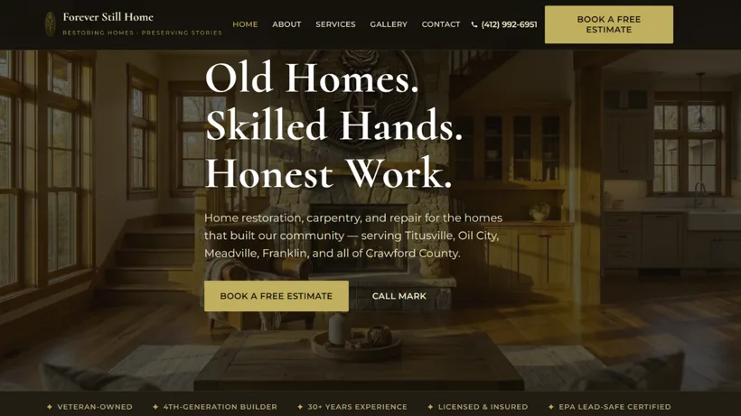 Forever Still Home website