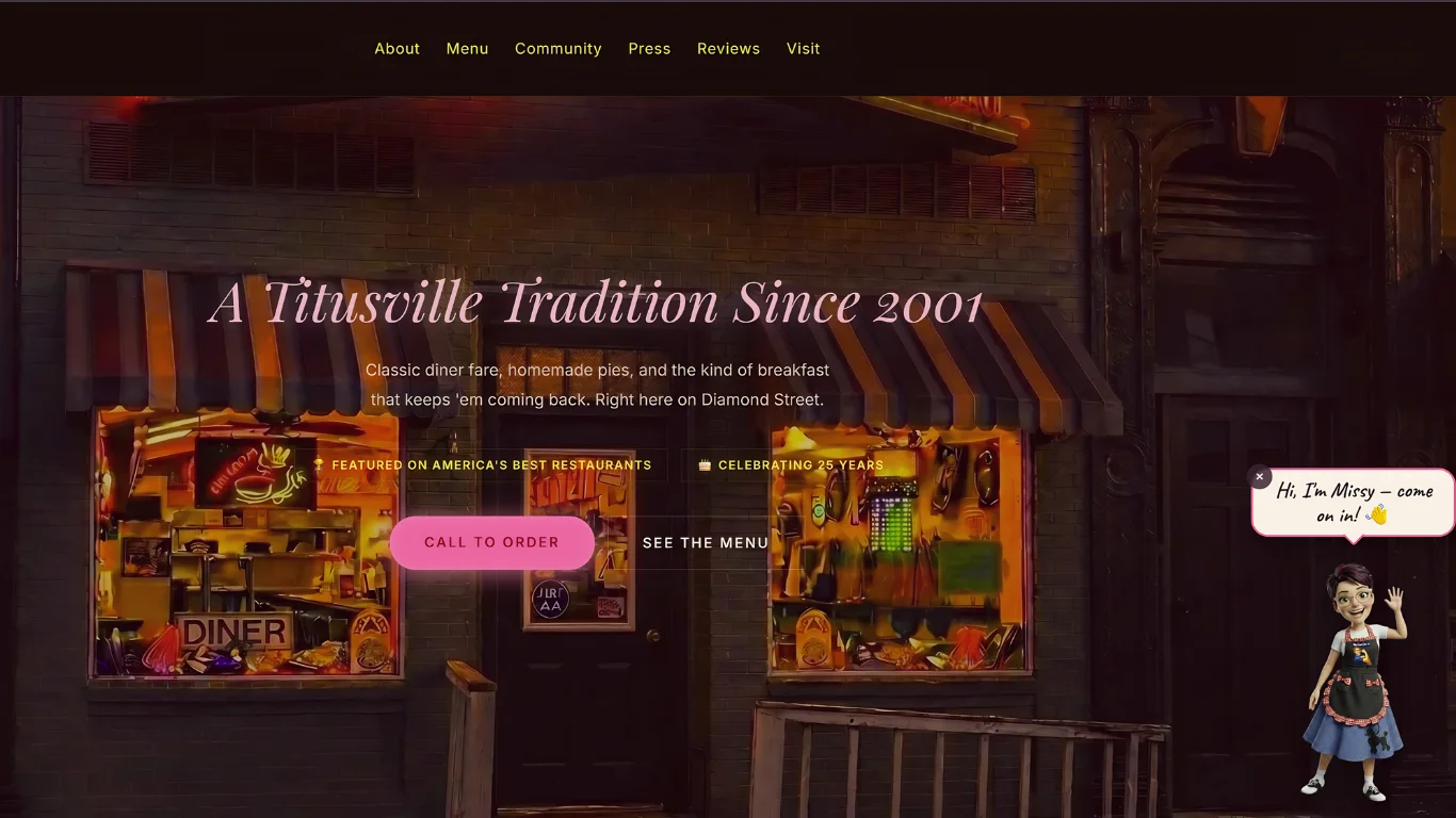 Missy’s Arcade website designed and built by Chrissy Schroer